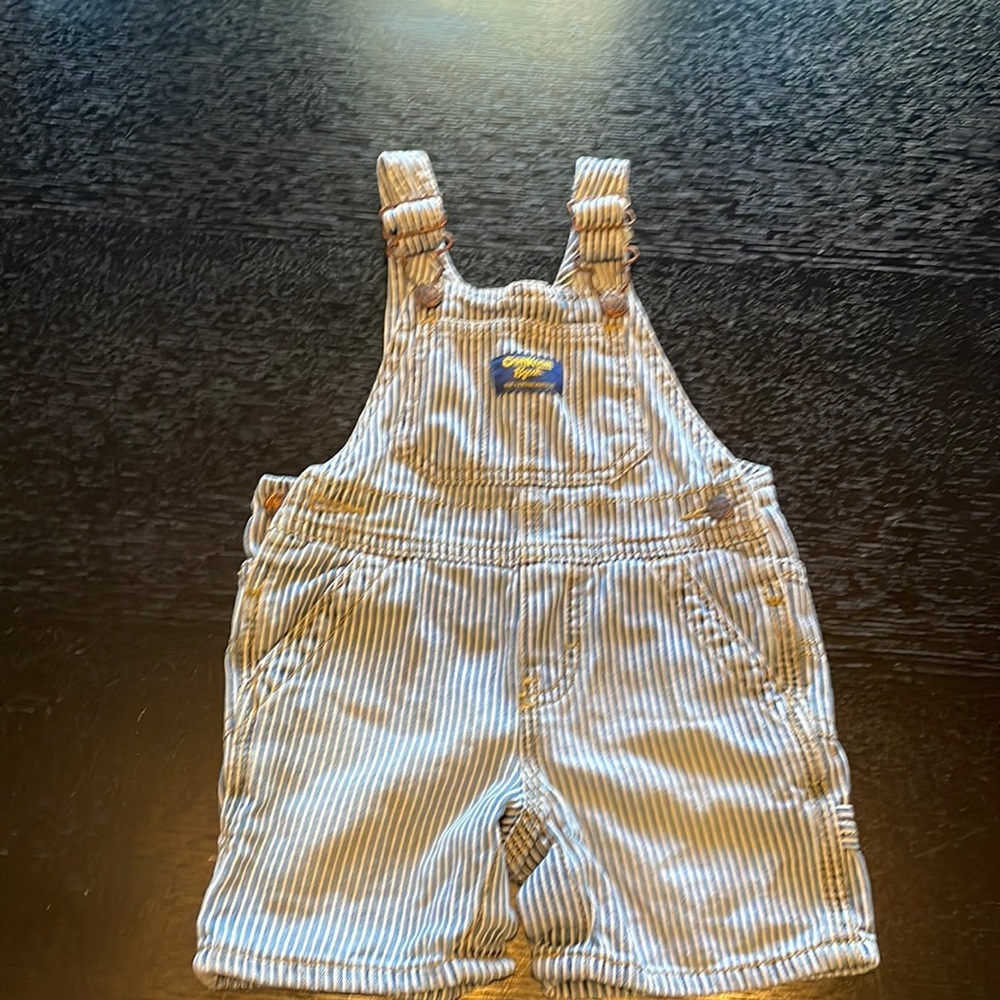 OshKosh Bigosh Pinstripe Overalls, Size 12 Months